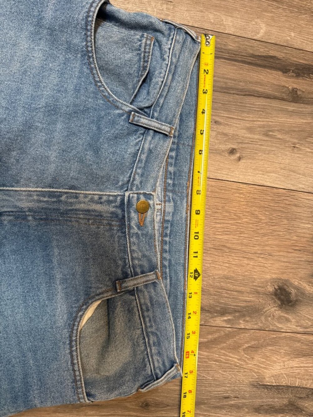 Diamond Double U Mens Jeans Size 36 Inseam 32 Relaxed Fit Blue Denim Made in Les - Picture 4 of 9